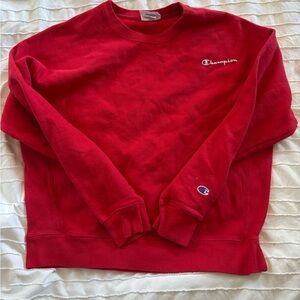 Vintage Champion Sweatshirt Adult XL Red Crewneck Pullover Embroidered